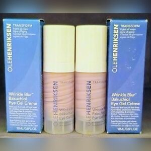 Ole Henriksen Eye Cream Bundle (2) Wrinkle Blur Bakuchiol NEW 0.6 oz Each